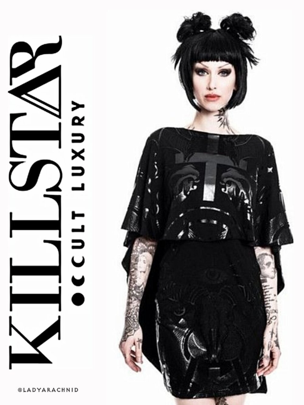 KILLSTAR Dion Fortune Cape Dress NWT